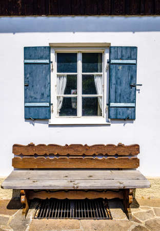 old wooden window at a house - photoの写真素材