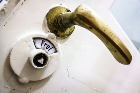 close up of an old door handle