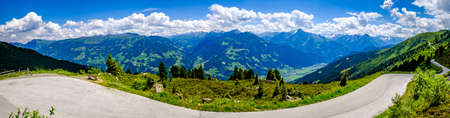 landscape at the zillertal in austria - european alpsの写真素材