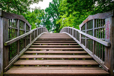 close up of an old bridgeの写真素材