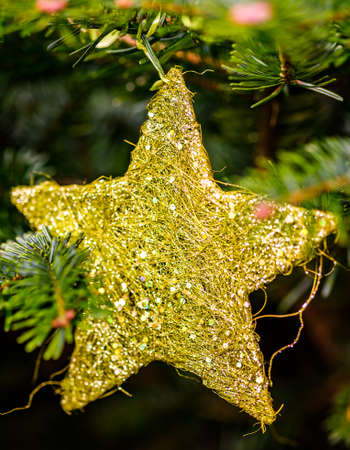 modern christmas decoration - close up - photo