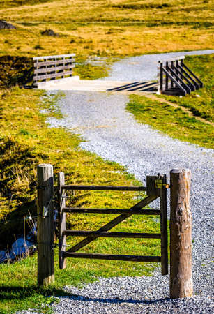 old footpath at the european alps - photo