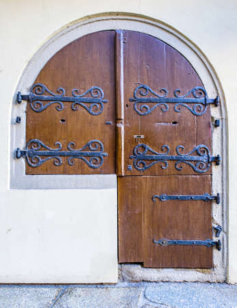 old wooden door at a house - photo