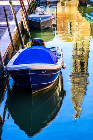 famous old town of Burano near Venice - italyの写真素材