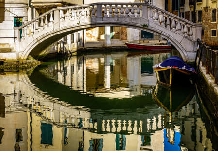 historic buildings in Venice - Italy - near canale grandeの写真素材