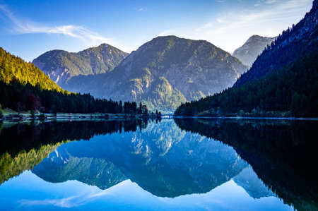 famous Plansee in Austria in autumn