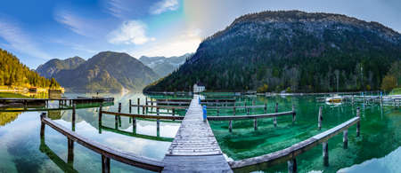 famous Plansee in Austria in autumn