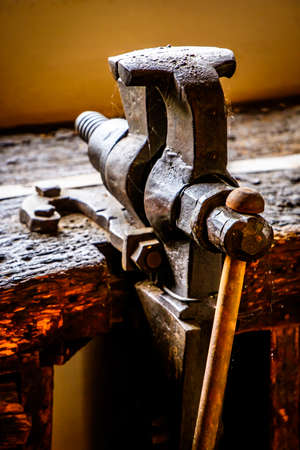 old workbench at a farm - photoの写真素材