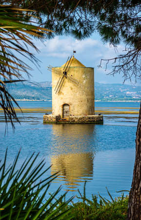 old windmill in Orbetello - italy - photoの写真素材