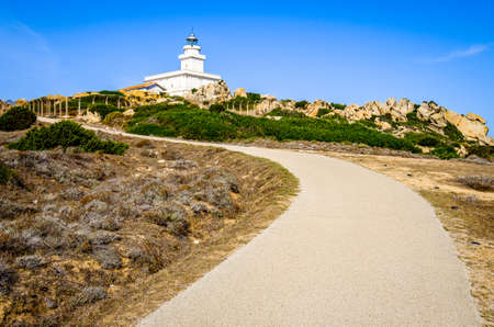 lighthouse in the north of sardegna - italy - capo testaの写真素材