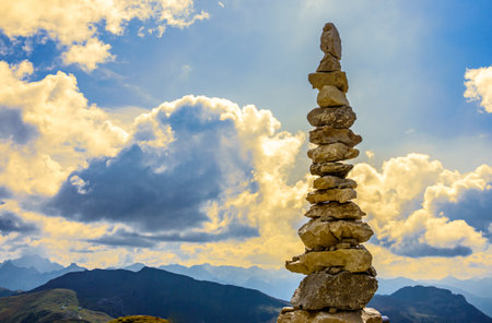 stacked rocks at a park - photoの写真素材
