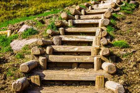 old footpath at the european alps - photo
