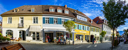 Murnau am Staffelsee, Germany - November 2: historic buildings at the old town of Murnau am Staffelsee on November 2, 2020のeditorial素材