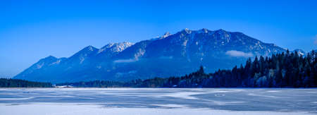 Karwendel and Wetterstein Mountains at Wallgau - Bavaria - germany