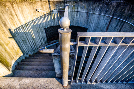 old steps at a historic building - photo