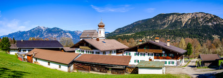 view at the Wamberg mountain - Garmisch-Partenkirchen, germanyのeditorial素材
