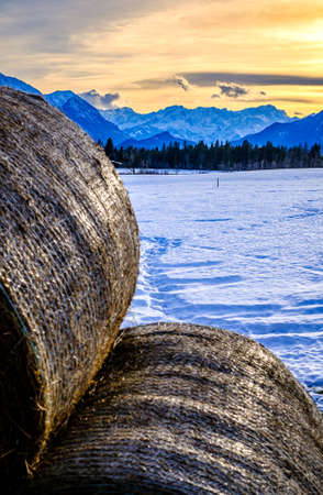 landscape at the Murnau am Staffelsee moss - bavaria - germanyの写真素材