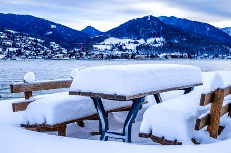 landscape at the Tegernsee lake - Bad Wiessee - Bavariaの写真素材