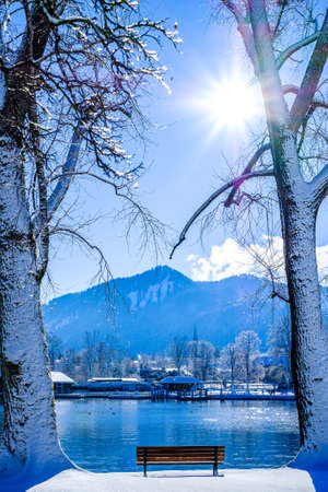 landscape at the Tegernsee lake - Bad Wiessee - Bavariaの写真素材