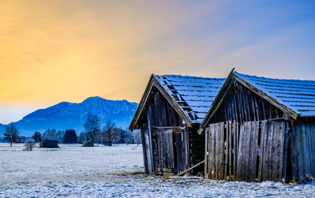 landscape near benediktbeuern in bavaria - germany