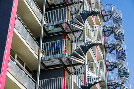 spiral staircase at a building - photo