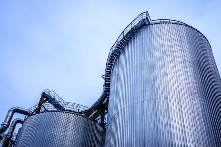 silo at a fabric - industryの写真素材