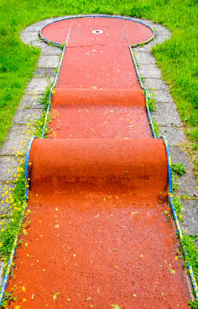 old ruined miniature golf course - photoの写真素材