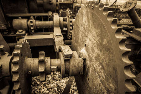 old mechanical wheel - close up