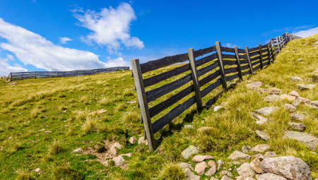 old wooden fence - close upの写真素材