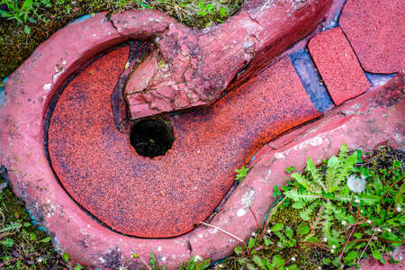 old ruined miniature golf course - photoの写真素材