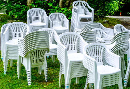 nice chairs at a parkの写真素材