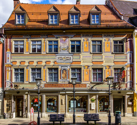 Fussen, Germany - March 12: old town with historic buildings of fussen on March 12, 2021のeditorial素材