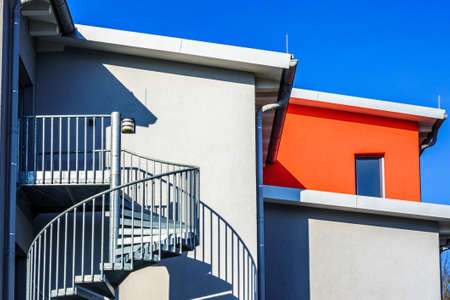 spiral staircase at a building - photo