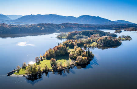 lake Stafelsee near Murnau - Germanyの写真素材