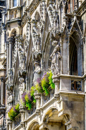 new city hall in munich - bavaria - marienplatzの写真素材