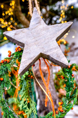 christmas decoration at a tree - photoの写真素材
