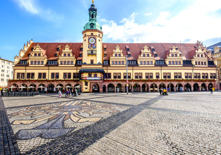 old town of Leipzig - germany - photoのeditorial素材