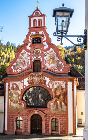 old town of Fuessen in Germanyのeditorial素材