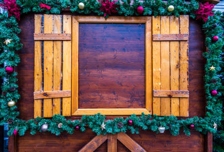 closed hut at the christmas market in munich - bavariaの写真素材