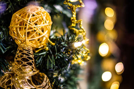 christmas decoration at a tree - photoの写真素材
