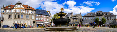 Goslar, Germany - October 6: historic buildings at the unesco world heritage old town of Goslar on October 6, 2021のeditorial素材