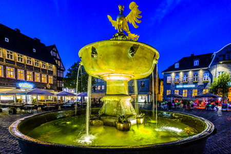 Goslar, Germany - October 5: historic buildings at the unesco world heritage old town of Goslar on October 5, 2021のeditorial素材