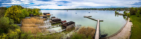 landscape and old town of Starnberg - lake Starnberg - bavaria