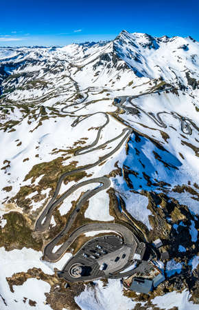 landscape at the Grossglockner Mountain in Austriaの写真素材