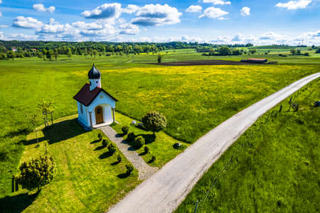 typical old bavarian church - germanyの写真素材