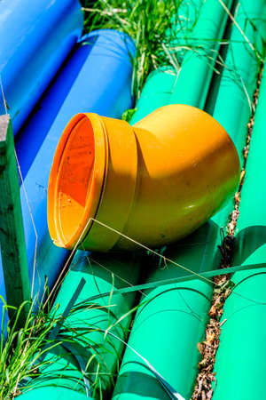water pipe at a construction site - photoの写真素材