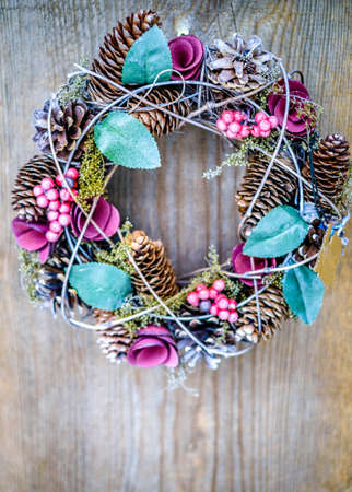 typical rustic flower wreath - photoの写真素材