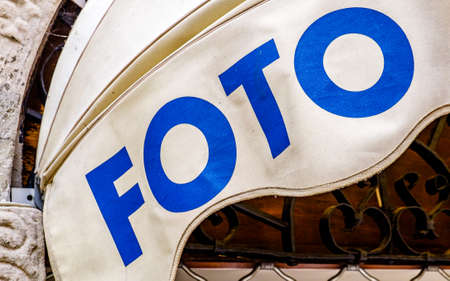 old sign of a photographic shop - photo