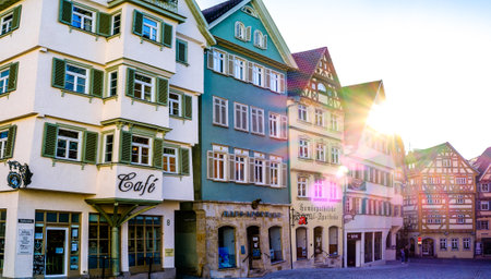 Esslingen, Gergmany - December 17: historic buildings at the old town of Esslingen on December 17, 2021のeditorial素材