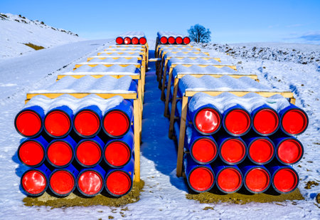 water pipe at a construction site - photoの写真素材